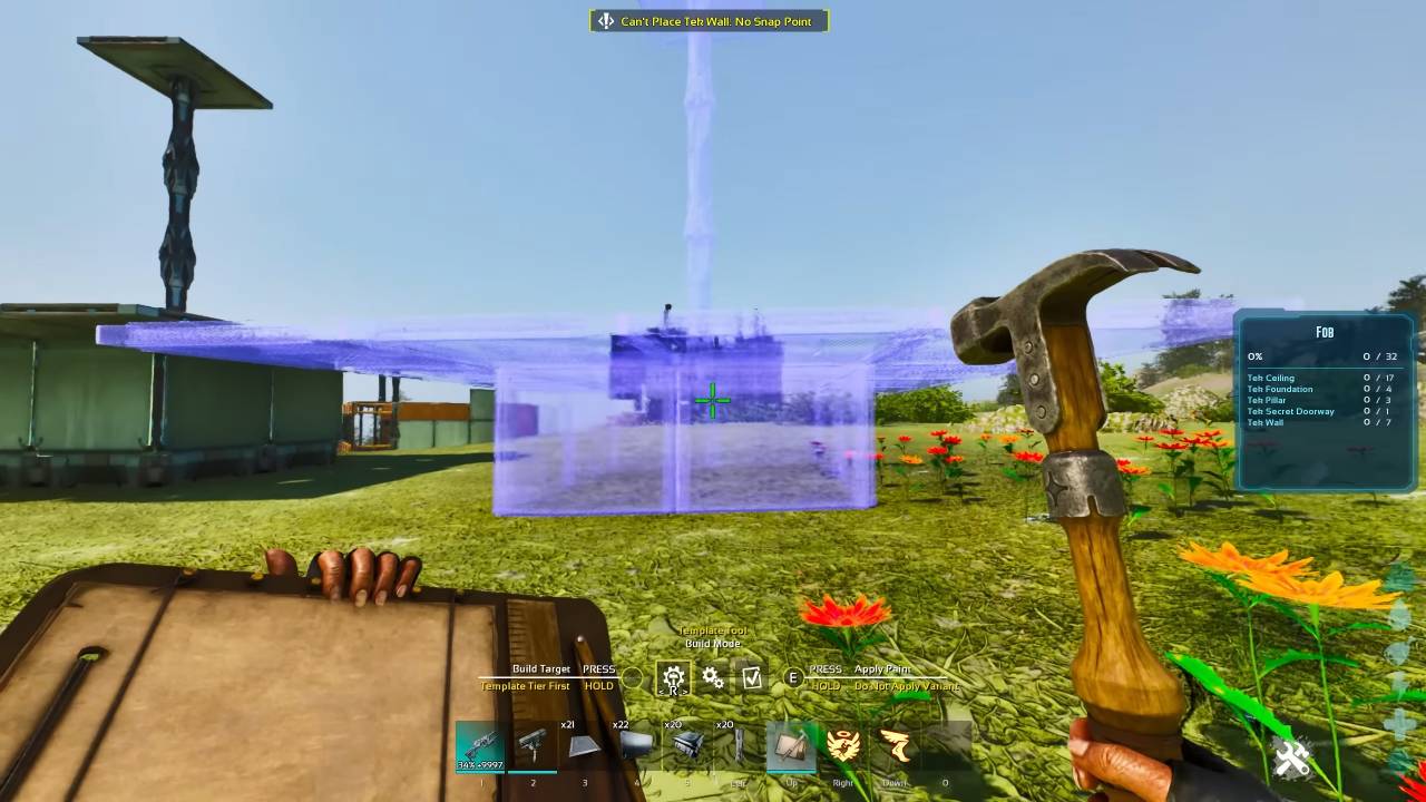 ARK Survival Ascended, PC, Gameplay, How To Use Template Hammer & Build Mode, Screenshot, NoobFeed